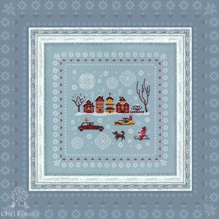 Digital embroidery chart “Winter Scenes. Street”