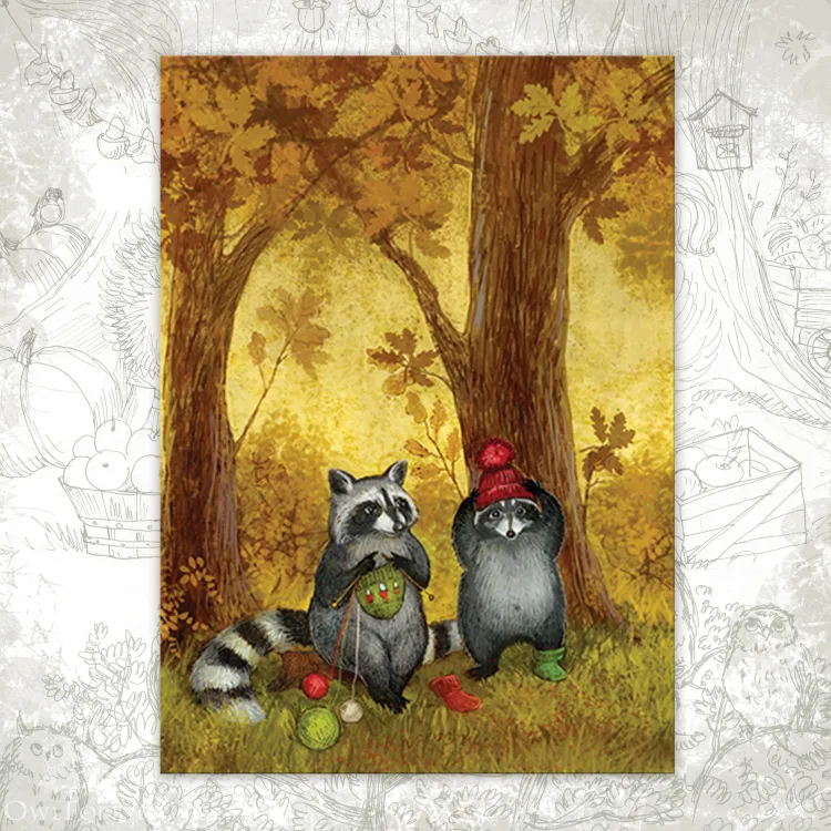 “Warm Beanies” Postcard