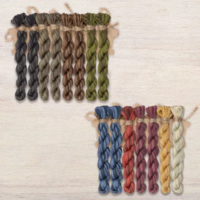 Set of OwlForest Hand-Dyed Threads for the “The Adventures of Sherlock Holmes” (DMC) 