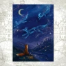 “The Starry Foxes” Postcard