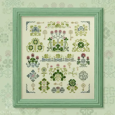Printed embroidery chart “Duke Shamrock”