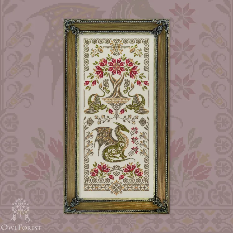 Printed embroidery chart “Star Dragon”