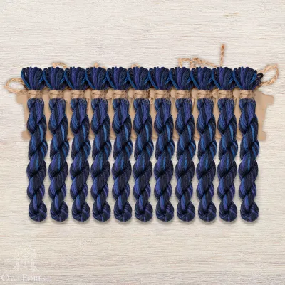 Set of OwlForest Hand-Dyed Threads for the “Raven Sampler” ENG (DMC)