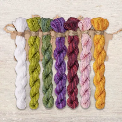 Set of OwlForest Hand-Dyed Threads for the “Color of the Spring” Chart (DMC)