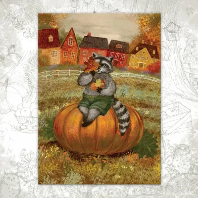 “The Biggest  Pumpkin” Postcard