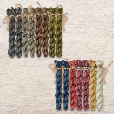 Set of OwlForest Hand-Dyed Threads for the “The Adventures of Sherlock Holmes” (Thread Trade n.a. Kirov) 