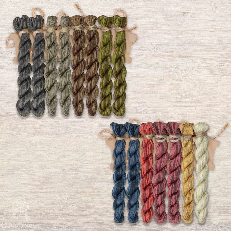 Set of OwlForest Hand-Dyed Threads for the “The Adventures of Sherlock Holmes” (Thread Trade n.a. Kirov) 