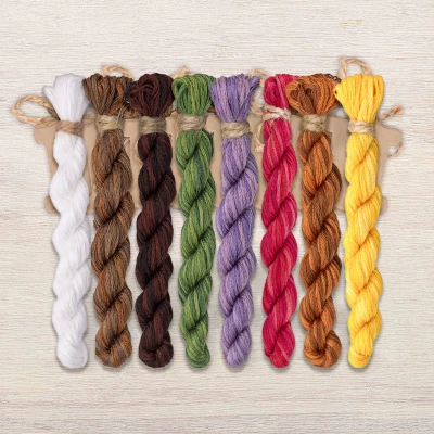 Set of OwlForest Hand-Dyed Threads for the “Flower Festival” (Thread Trade n.a. Kirov) 