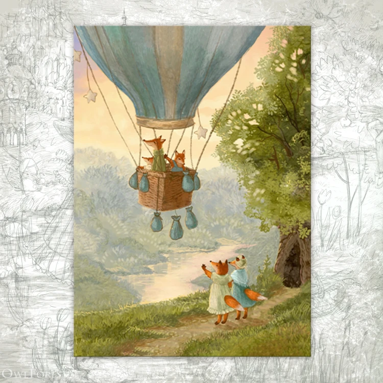 “Up, Up, and Away!” Postcard