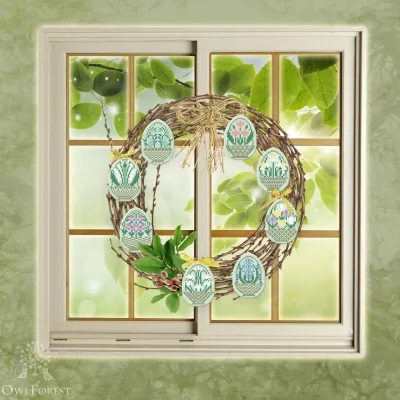 Free embroidery digital chart “Easter Baskets”
