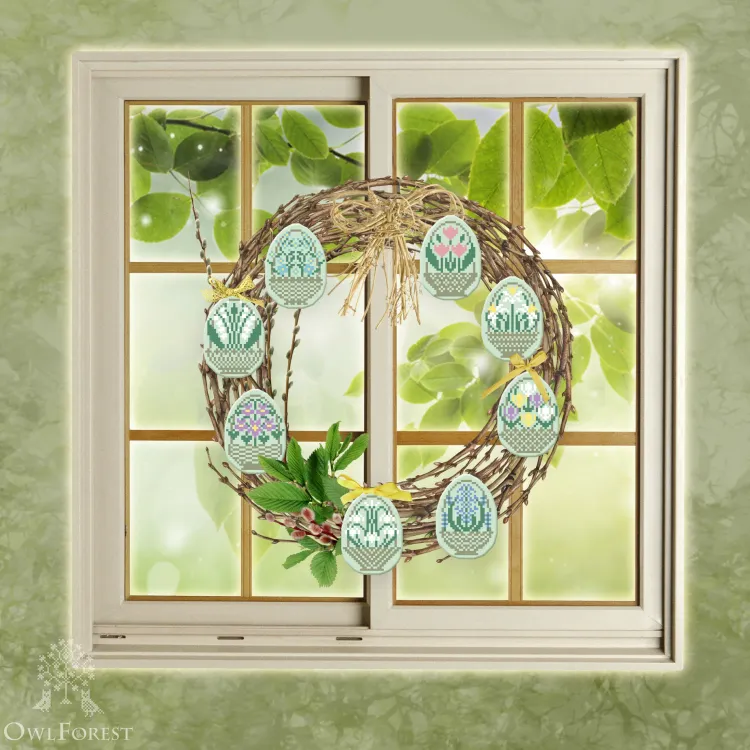 Free embroidery digital chart “Easter Baskets”