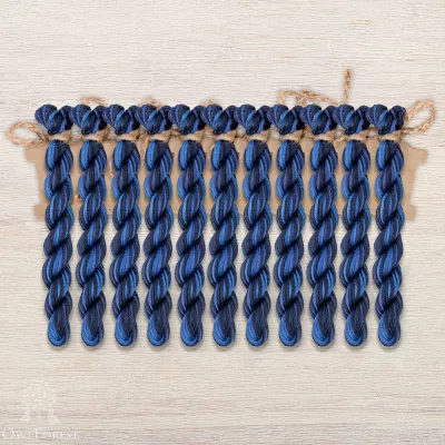 Set of OwlForest Hand-Dyed Threads for the “Raven Sampler” Chart ENG (Thread Trade n.a. Kirov)