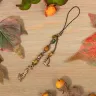 Scissor Fob “Amber Bird Night Songs” Bronzy Metal Color Fittings