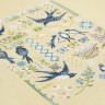 Printed embroidery chart “Swallows”