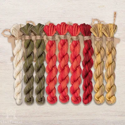 Set of OwlForest Hand-Dyed Threads for the “Painted Distaff” Chart (DMC)