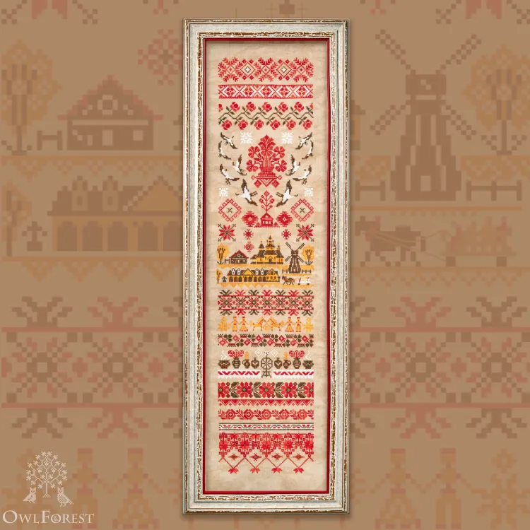 Printed embroidery chart “Belarusian Motifs. Village”