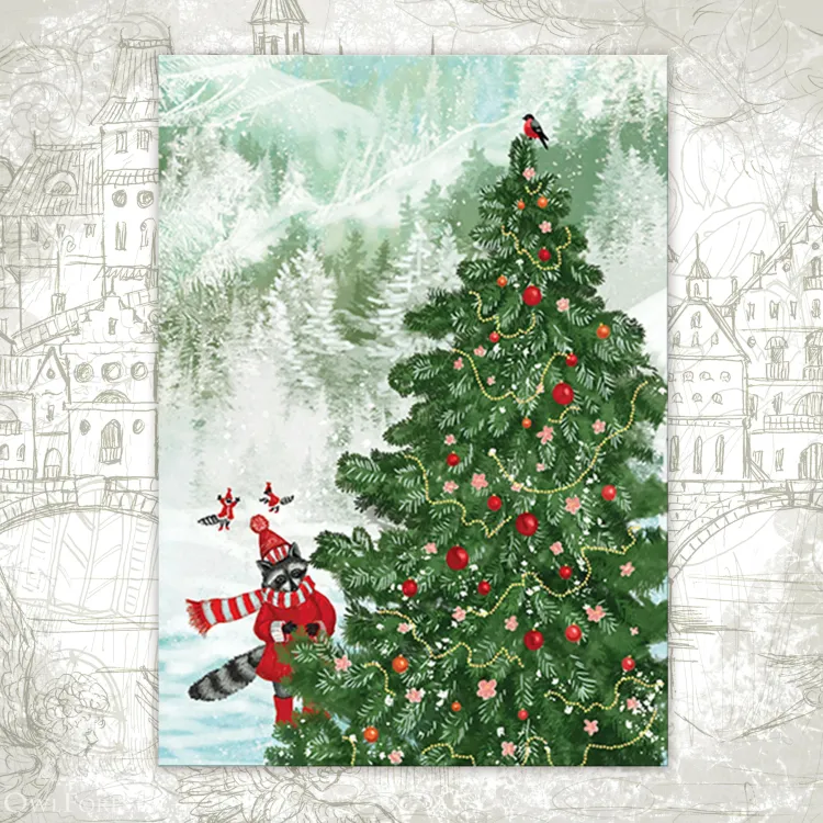 “Festive Tree” Postcard
