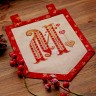 Set of digital charts of New Year Pennants with Russian Letters