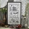Printed embroidery chart “Black Vintage Sampler” Printed embroidery chart “Black Vintage Sampler”
