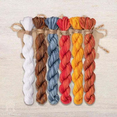 Set of OwlForest Hand-Dyed Threads for “Proverbs. About the Value of Hospitality” Chart (DMC)