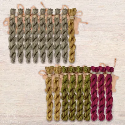 Set of OwlForest Hand-Dyed Threads for the “Star Dragon” Chart (Thread Trade n.a. Kirov)