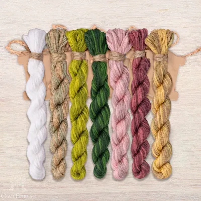Set of OwlForest Hand-Dyed Threads for the “Snail Houses. Tulips” Chart (DMC)