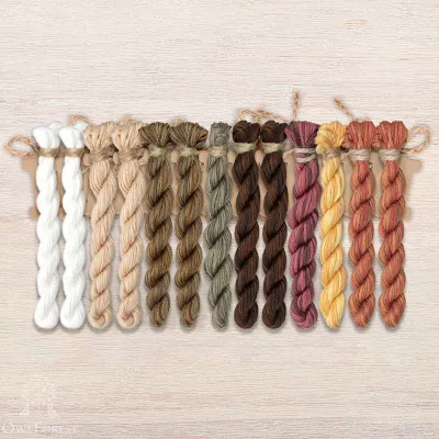 Set of OwlForest Hand-Dyed Threads for the “Light Sampler” Chart (Thread Trade n.a. Kirov)