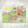 “Morning in the Owl Forest” Postcard