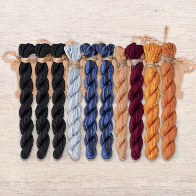 Set of OwlForest Hand-Dyed Threads for the “Мagical Еxperiment” Chart (Thread Trade n.a. Kirov)