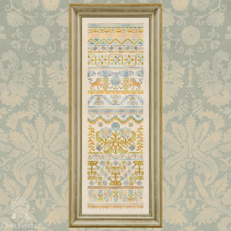 Digital embroidery chart “Unicorn Band Sampler”