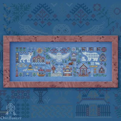 Printed embroidery chart “Hyperborea”
