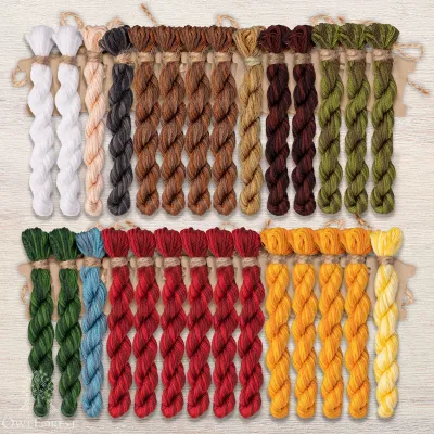 Set of OwlForest Hand-Dyed Threads for the “Fairy Tale Alphabet” Chart (DMC)