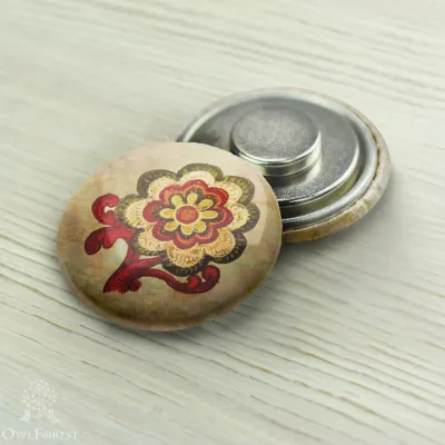 Magnet Needle Minder “ Red Flower”