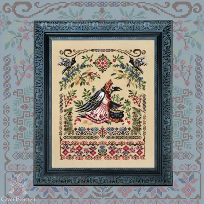 Printed embroidery chart “Magpie's Porridge”