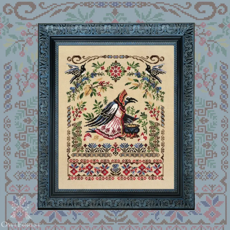 Printed embroidery chart “Magpie's Porridge”