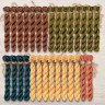 Set of OwlForest Hand-Dyed Threads for the “Mesoamerican Motifs” Charts (Thread Trade n.a. Kirov) 5 colors
