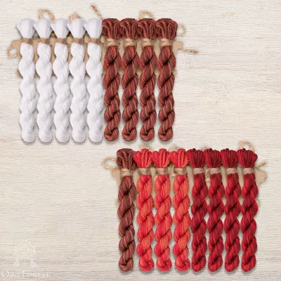 Set of OwlForest Hand-Dyed Threads for the “Kitchen Corner” Chart (DMC)