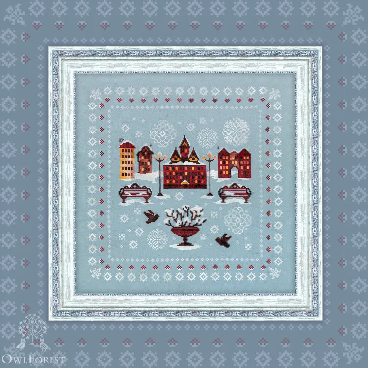 Digital embroidery chart “Winter Scenes. Park”