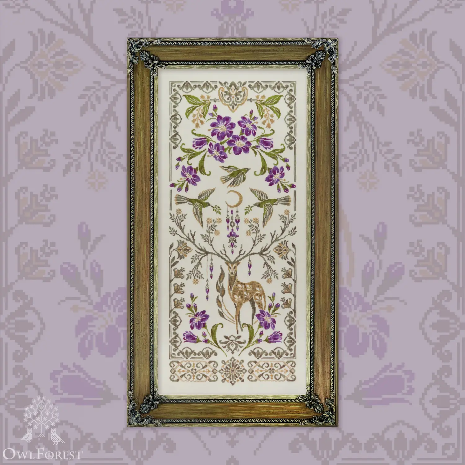 Owl forest embroidery 2025