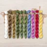 Set of OwlForest Hand-Dyed Threads for the “Wild Grasses. Grasshopper” Chart (Thread Trade n.a. Kirov)