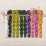 Set of OwlForest Hand-Dyed Threads for the “Among the Flowers” (DMC) 