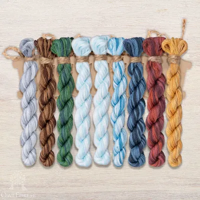 Set of OwlForest Hand-Dyed Threads for the “Hyperborea” Chart (DMC)