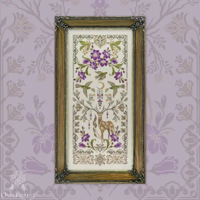 Digital embroidery chart  “Moon Deer”