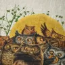 “Owl Parliament” Linen Shopping Bag 