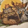 “Owl Parliament” Linen Shopping Bag 
