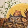 “Owl Parliament” Linen Shopping Bag 