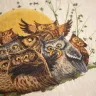 “Owl Parliament” Linen Shopping Bag 