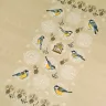 Printed embroidery chart “Snowflake Titmice”