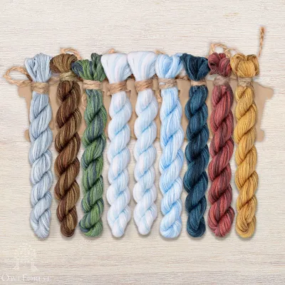 Set of OwlForest Hand-Dyed Threads for the “Hyperborea” Chart (Thread Trade n.a. Kirov)