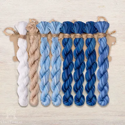 Set of OwlForest Hand-Dyed Threads for the “Kvassnik” Chart (DMC)